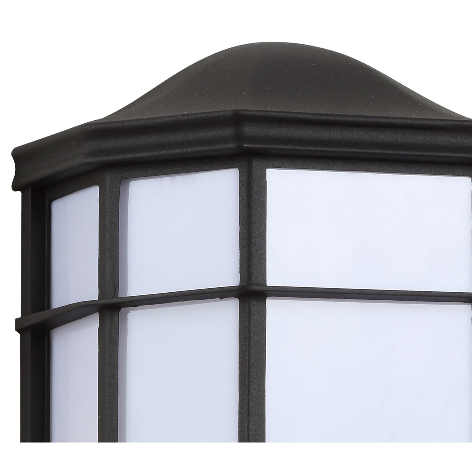 JONATHAN Y Henry 7.75" Outdoor Frosted Acrylic/Metal Integrated LED Wall Sconce, Black/White