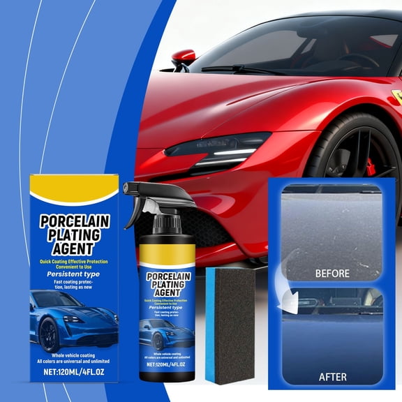 1Pc Car Coating Spray,Quick Effect Coating Agent For Car,Car Scratch Wax Polish Spray Waterless Wash, Oil Film Emulsion Glass Cleaner,120Ml