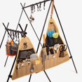 thumbnail image 1 of Outdoor Cookware Hanging Rack Aluminum Alloy Folding Tripod Rack Travel Hangers Camping Picnic Tableware Storage BagRectangle bag He Qiyong unisex, 1 of 1