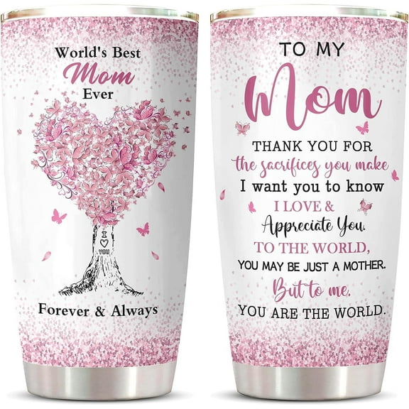 Gifts for Mom Tumbler, Mom Gifts, Birthday Gifts for Mom from Son, Best Mom Ever Gift, I Love You Mom Gift, Mother/Mama Gift from Daughter, Mothers Day Christmas Present for Mom Cup 20oz 1PC