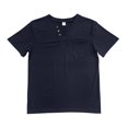 thumbnail image 6 of fatyb Mens Casual T-Shirts Summer Button V Neck Tee Pullover Solid Color Vacation Beach Tops with Pocket, 6 of 7