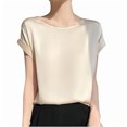 thumbnail image 5 of Pisexur Hauts d'Été pour Femmes, Hauts pour Dames, Hauts pour Femmes, Pull Décontracté à Manches Courtes Imprimé Col Rond Multicolore, L, 5 of 5