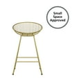 thumbnail image 5 of CosmoLiving by Cosmopolitan Ellis 24" Metal Counter Height Bar Stool, Brass, 5 of 12