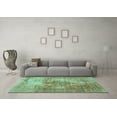 thumbnail image 3 of Ahgly Company Indoor Rectangle Abstract Turquoise Blue Contemporary Area Rugs, 2' x 3', 3 of 4