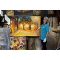 thumbnail image 4 of Startonight Canvas Wall Art Yellow Light in the City Painting, Framed 32" x 48", 4 of 6