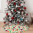 thumbnail image 5 of Yiaed Vegetables Print Christmas Tree Skirt , Tree SkirtsTree Mat for Christmas Winter Holiday Indoor Decorations-48", 5 of 7