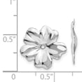 thumbnail image 2 of Beautiful 14k White Gold Floral Earring Jackets, 2 of 2