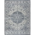 thumbnail image 2 of Hauteloom Hiti Hallway, Kitchen Washable Runner Rug - Traditional Oriental Medallion Carpet - Blue, Gray, Beige, Ivory - 2'7" x 7'3", 2 of 7