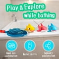thumbnail image 4 of Set Hely Cancy Shark de Bath Toys con red de baño y almacenamiento para niños, 4 of 7