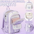 thumbnail image 3 of 4-Piece Kids Backpacks Set, Waterproof Girls Backpack with Lunch Box, Pencil Case & Headphone Bag Set (Black), 3 of 7