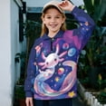 thumbnail image 2 of Uorisanigo Girls Half Zip Collar Sweatshirts Cute Axolotl Planet Casual Essentials Long Sleeve Pullover Top Fashion Oversized Kids Athletic Sweatshirt Jacket for Sports and Daily Wea, 2 of 7