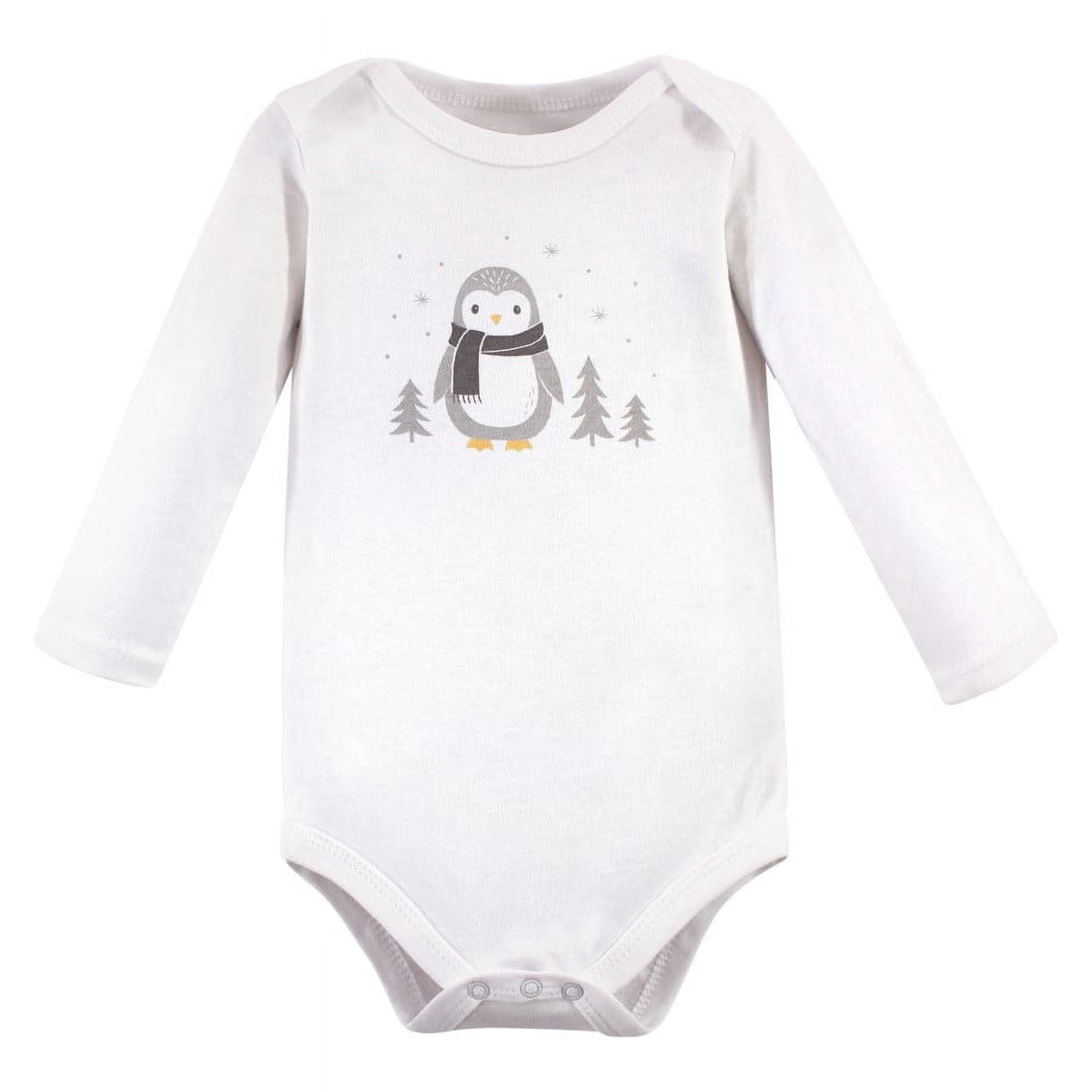 Hudson Baby Cotton Long-Sleeve Bodysuits, 3- Pack, Newborn- 24 Months