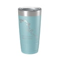 thumbnail image 1 of Fort Patrick Henry Lake Map Tumbler Travel Mug Insulated Laser Engraved Coffee Cup Tennessee 20 oz Light Blue, 1 of 1