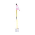 thumbnail image 3 of yotijar Golf Putting Green Flag and Hole Cup Fiberglass Flagpole Flagpoles Pink White, 3 of 8