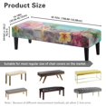 thumbnail image 7 of Jiueut Sea Starfish Plumeria Print Dining Room Bench Covers, Stretchable Rectangle Bench Seat Slipcover Easy to Clean Seat Protection for Living Room Bedroom Kitchen, 7 of 7