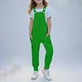 thumbnail image 2 of XXWXYD Girls Overalls Jumpsuit Harem Pants with Pockets Sleeveless Casual Play Outfit 5-14 Years Breathable Fabric Retro Streetwear Layering Basics, 2 of 6