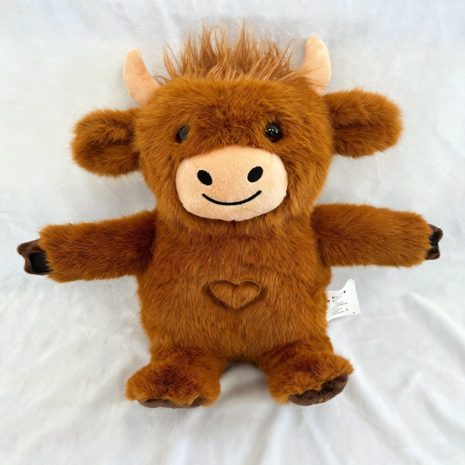 Highland Cow Plush Baby Sleep Soother - Heartbeat Stuffed Animal with Calming Light, White Noise, Shush, and Mother's Heartbeat for Newborns, Boys & Girls