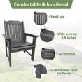 thumbnail image 4 of Fortune Candy HDPE Patio Dining Chair, for Outdoor Garden Yard, Heavy Duty 600 lbs, Gray, 4 of 6