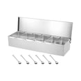 thumbnail image 2 of Frascos para condimentos de acero inoxidable desmontables, caja de almacenamiento para utensilios de cocina, condimentos Seis rejillas, 2 of 9