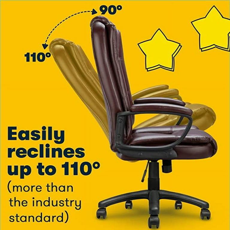 Tatte Big Tall Heavy Duty Leather Office Chair with Adjustable Built in Lumbar Support Wildon Home