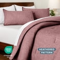 thumbnail image 3 of Bare Home Down Alternative Comforter Set - 3-Pieces - All Seasons - Queen, Heather Rosewood, 3 of 7