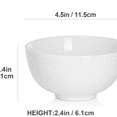 thumbnail image 6 of 10 OZ Small Bowls Set of 8, Porcelain Ice Cream Bowls for Kitchen, White Ceramic Bowls for Side Dishes, Dessert, Snack, Rice, Dishwasher & Microwave Safe, Series REGULAR, 6 of 6