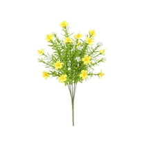 Hvmvliv Artificial Flowers Simulated Flower with 5 Forks Water Grass Small Flower Arrangement Home Decoration Ornament Fake Flower Prop Green