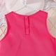 thumbnail image 4 of Vestido de la Niña de la Flor Blanca sin Mangas Verano Rojo Y Blanco de la Rodilla de la Falda de la Longitud Bolsos de Fiesta para los Niños Cumpleaños Vestido Al Aire Libre, 4 of 9