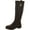 Medium Brown, variant on Tommy Hilfiger Womens Febes Faux Leather Logo Knee-High Boots
