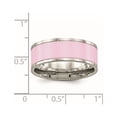 thumbnail image 6 of Chisel Stainless Steel Polished Pink Ceramic 7.5mm Band, 6 of 7