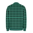 thumbnail image 5 of Womens Lightweight Plaid Jackets Stand Collar Zip up Checkered Coat Casual Long Sleeve Outerwear with Pockets New Oversized Jacket for Women Lightweight Green XL, 5 of 6