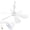 Fan with Speed Timer Switch, variant on USB Powered Ceiling Fan Portable Canopy Fan with ON/OFF switch, 6 Blades Quiet Small DC USB Ceiling Fan Hanging Fan for Camping Cruise RV Tent Gazebo Bed Dormitory Home Room