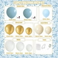 thumbnail image 2 of Arco Globos Azul, 125 Piezas Guirnalda de Globos Azul Dorado y Arena Blancos, Globos de Cumpleaños, Decoracion de Fiesta Azul y Blancos Globos para Cumpleaños, Boda, Decoracion Comunion, 2 of 4