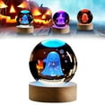 thumbnail image 2 of Ghost Halloween Ghost Crystal Ball-Halloween Decorations-Halloween Lighted In ，Halloween Carved with Luminous Glass Children'S Small Night Light Ornament, 2 of 8
