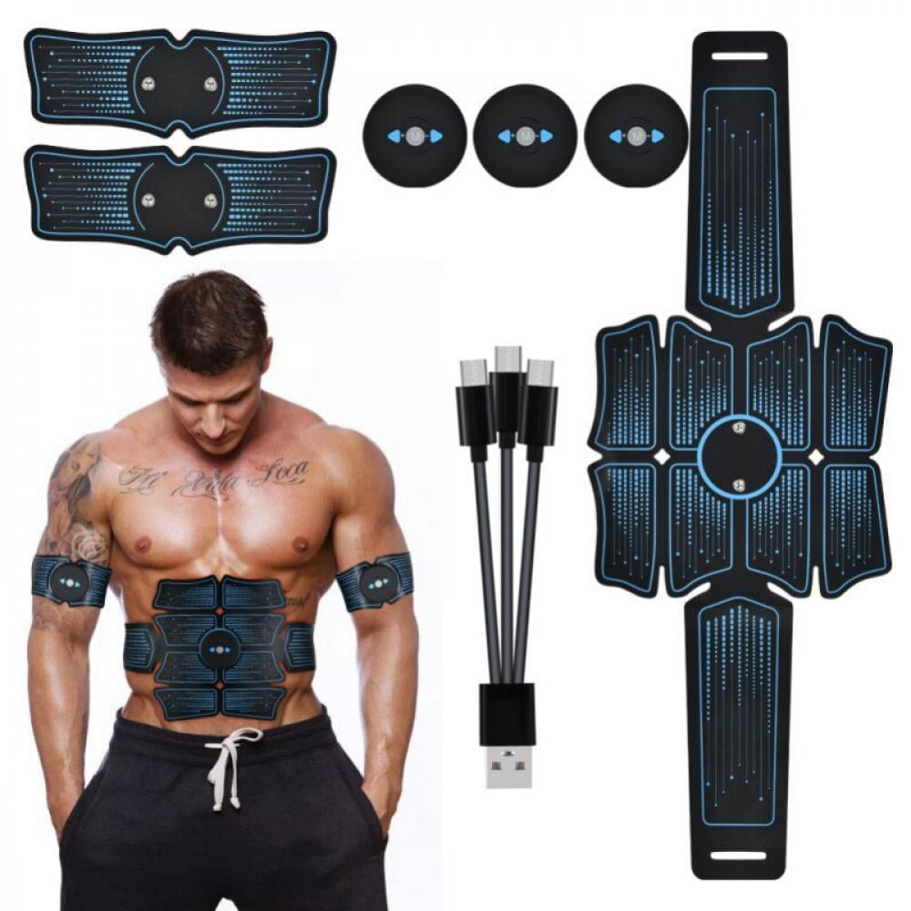 8PCS EMS AB & Arms Muscle Simulator ABS Training Home Abdominal Trainer Set 