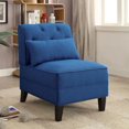 thumbnail image 1 of ACME Susanna Accent Chair & Pillow in Blue Linen, 1 of 2
