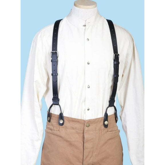 Scully 540765-BLK-ONE Mens Wah Maker Leather Suspender - Black, One Size
