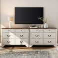 thumbnail image 2 of WAMPAT 12 Drawer Dresser for Bedroom,94.4”W Farmhouse Wood Storage Cabinet with Wide Drawers, Rustic Chest of Drawers for Clothes, Entryway, or Living Room, 2 of 9