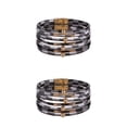 thumbnail image 1 of Brazalete de cuero multicolor Minnieouse Multi-capas Cheque Blanco negro, 1 of 6