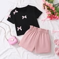 thumbnail image 2 of Girls Summer Outfits Short Sleeve Casual T-Shirt Tops and Shorts Pants Girl 2 Piece Outfits 8-9 Years Girl Clothes, 2 of 8