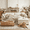 Beige, variant on 70'' Loveseat with Ottoman for Living Room, Noelse L Shaped Cloud Couch with Washable Cover and Pillows, 2 Seater Small Sectional Sofas for Apartment, Corduroy Beige