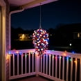 thumbnail image 2 of Dvumao Artificial Hanging Flower Basket, Red White Blue Petunia Flowers, Outdoor and Indoor Decorative Floral Arrange, 2 of 9