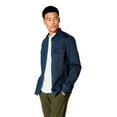 thumbnail image 2 of Good Man Brand Twill Knit Stadium Shirt Jacket (Indigo, Large), 2 of 5