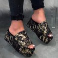 thumbnail image 2 of CBGELRT Womens Sandals Camouflage Womens Sandal Slides Women Summer Cloth Camouflageslip On Casual Open Toe Wedges Comfortable Beach Shoes Sandals Platform Mules for Women, 2 of 5