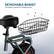 SISIGAD Electric Scooter with Seat for Adults, 500W Peak Motor, 36V 7.8Ah Battery, 20 Miles Range, E Scooter with Large Basket, UL2272