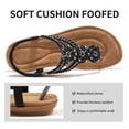 thumbnail image 5 of Ablanczoom Womens Sandals: Comfortable Flat Sandals Women Flip Flops Elastic Ankle Strap Dresses Shoes, 5 of 8