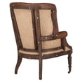 thumbnail image 3 of World Interiors Charles Tall Deconstructed Leather Armchair in Brown, 3 of 6