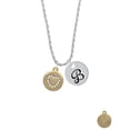 thumbnail image 2 of Delight Jewelry Goldtone Disc with Crystal Heart Silvertone Script Initial Disc - B - Charm Necklace, 20"+3", 2 of 4