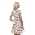 thumbnail image 2 of Women’s A Line Striped Summer Dress, Retro Triangle Arrangement, Cross Wrap V Neck, 6 Sizes, by Ambesonne, 2 of 2