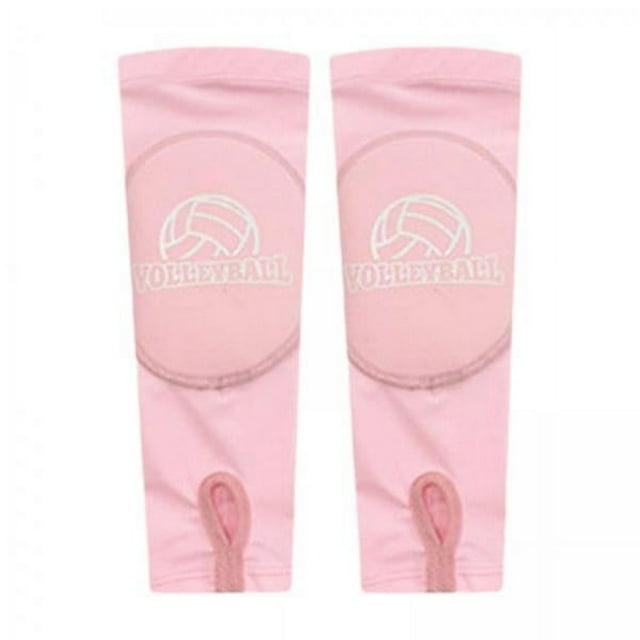 5x2 Piezas Guantes De Manga De Voleibol Manga De Brazo Para Correr Trabajo Baloncesto Rosa